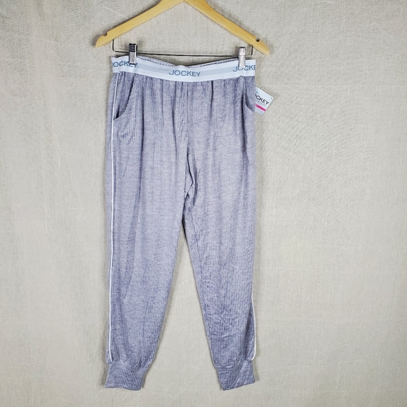 Jockey Intimates & Sleepwear Nwt Jockey Gray Ribbed Sleep Jogger With Fold Down Waist Size